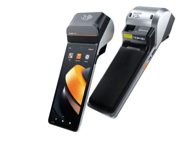 V3H-Smart Mobile Terminal SUNMI V3H EN(Octa-Core 6.75,4GB+64GB,8M
Rear,GL 4G,NanoSIM+MicroSD+eSIM+PSAM*2,NFC,Fing erprint,58 Label Printer,GMS-EDLA,US Adapter)